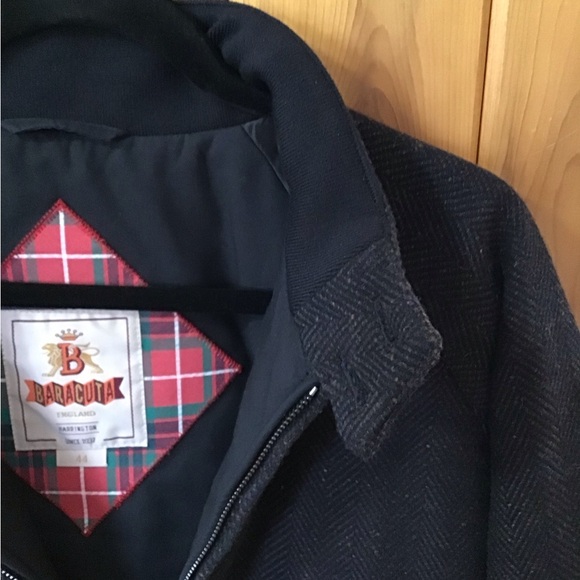 Baracuta Wool G9 jacket herringbone navy sz 44 - Picture 4 of 8